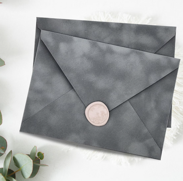 Конверт бархатний 10 x 15 см. Сірий