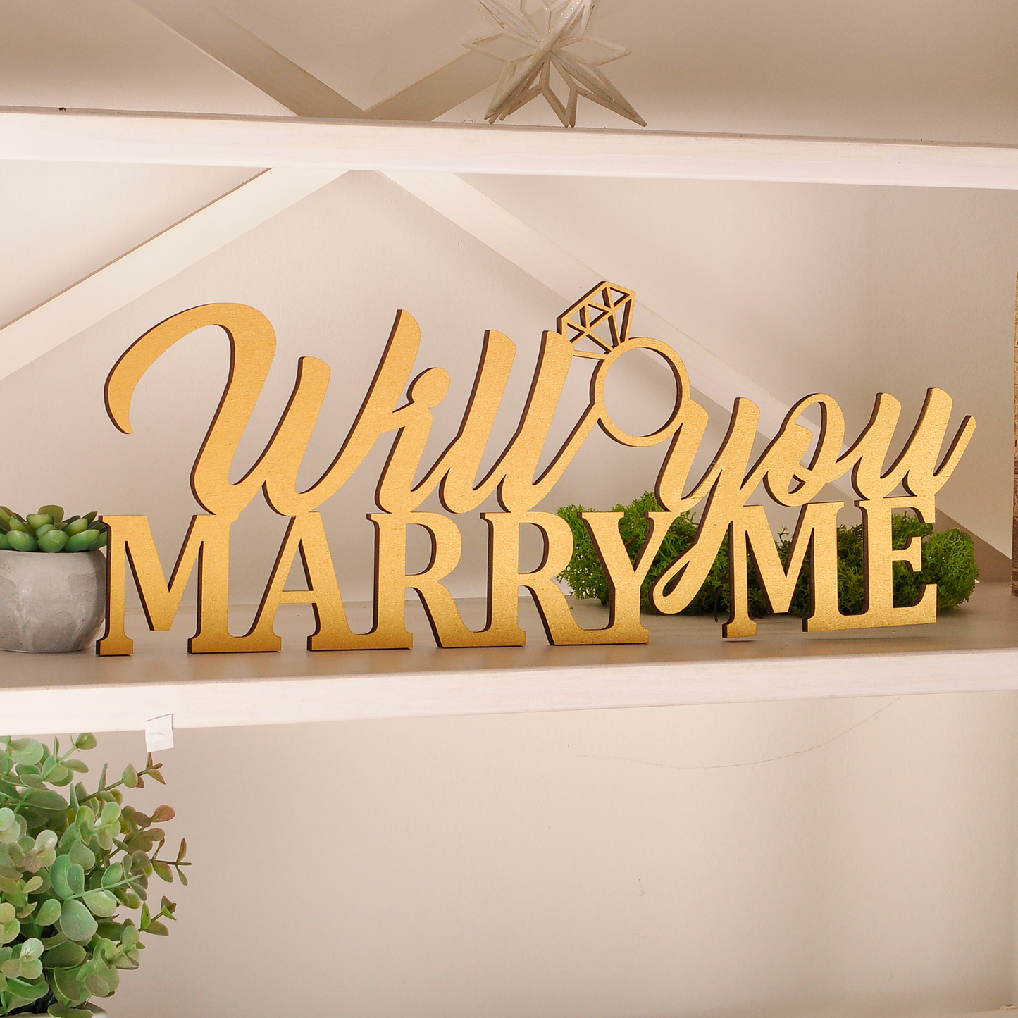 Дерев'яний напис "Will you marry me" W105