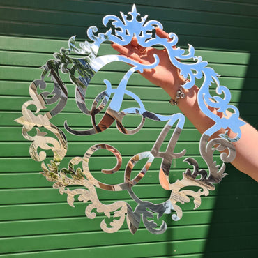 монограмма на свадьбу, свадебная монограмма, герб на свадьбу с инициалами, монограмма из зеркального пластика, монограмма з дзеркального пластику, инициалы на свадьбу купить, Купити ініціали на весілля, купити імена на весілля з пластику, ініціали на весілля, монограмма на свадьбу заказать, имена из зеркального пластика Дзеркальні срібні ініціали молодят на весілля,