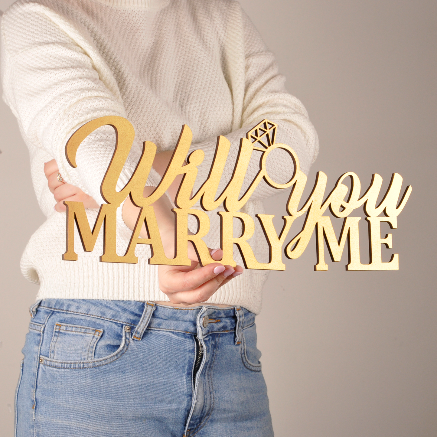 Дерев'яний напис "Will you marry me" W105