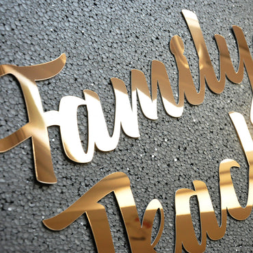 напис із дзеркального пластику