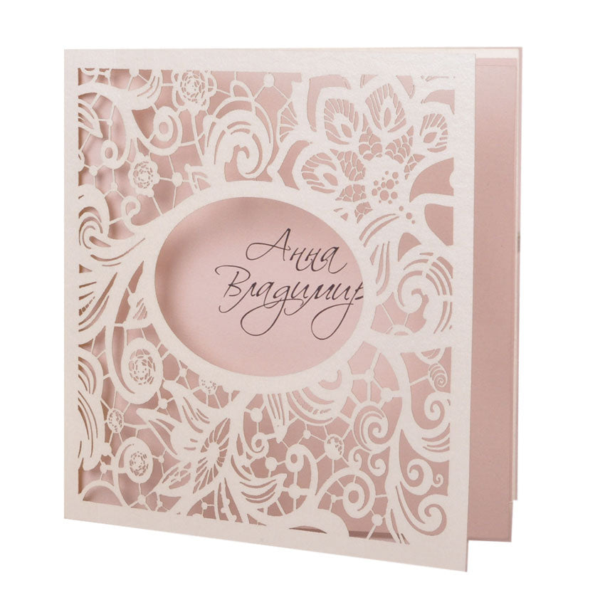 свадебные приглашения в пудровом цвете, Весільні запрошення в пудровому кольорі весільні запрошення з лазерною висічкою, приглашение на свадьбу, пригласительные на свадьбу,
