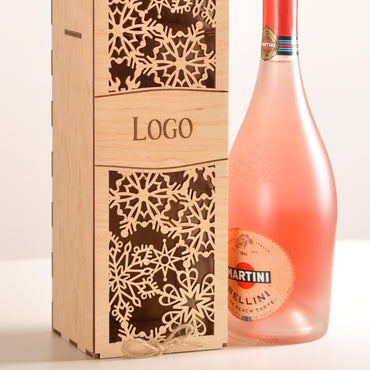Подарункова дерев'яна коробка для шампанського AL006
