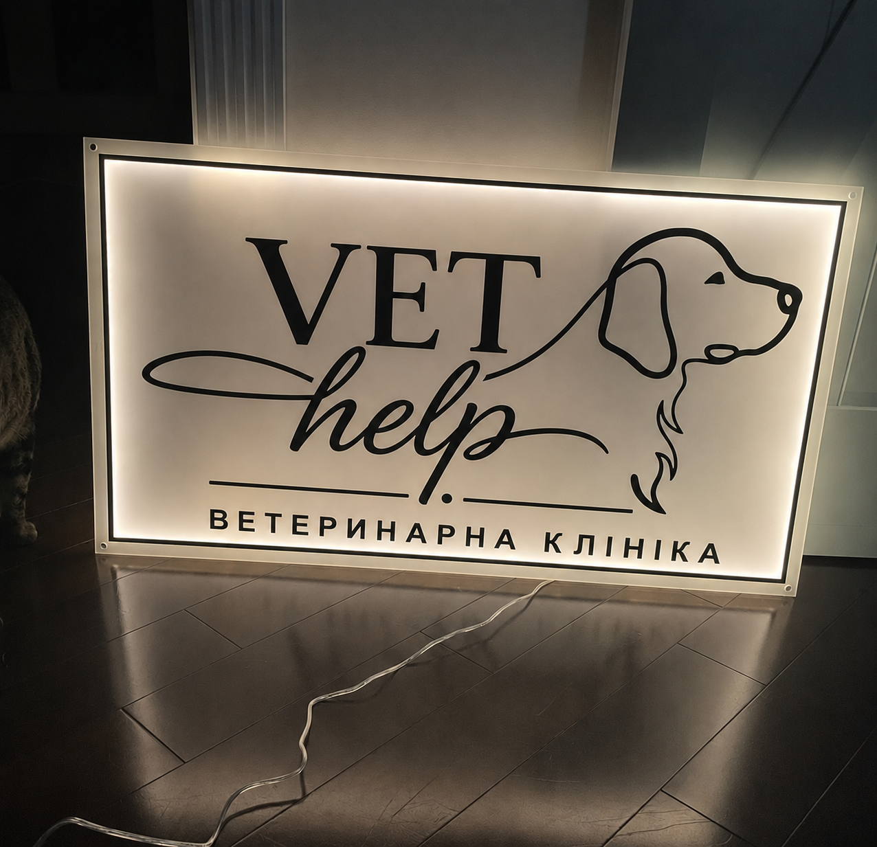Логотип на акрилі з підсвіткою