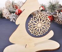 Дерев'яна новорічна ялинка з логотипом 130205