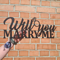 Дерев'яний напис "Will you marry me" W105