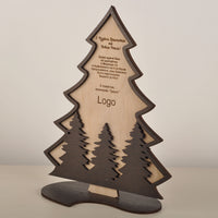 Дерев'яна новорічна ялинка з логотипом 130307