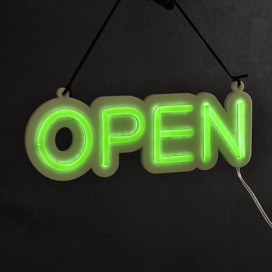 Неонова вивіска «OPEN» 27 × 11 см