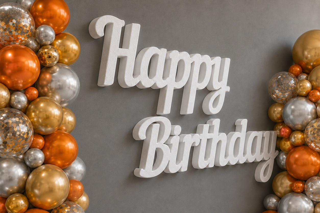 Напис з пінопласту Happy Birthday