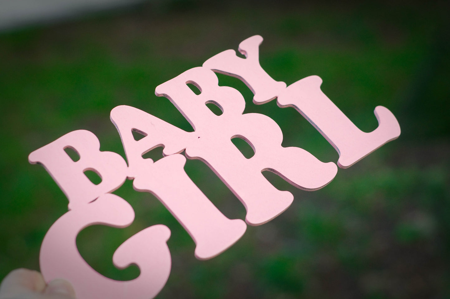 Дерев'яний напис "Baby Girl"