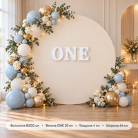 Об’ємний напис ONE для фотозони — настінний, 4 см