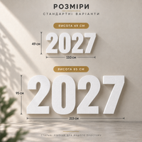 Напис з пінопласту 2027