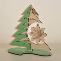 Дерев'яна новорічна ялинка з логотипом 130305