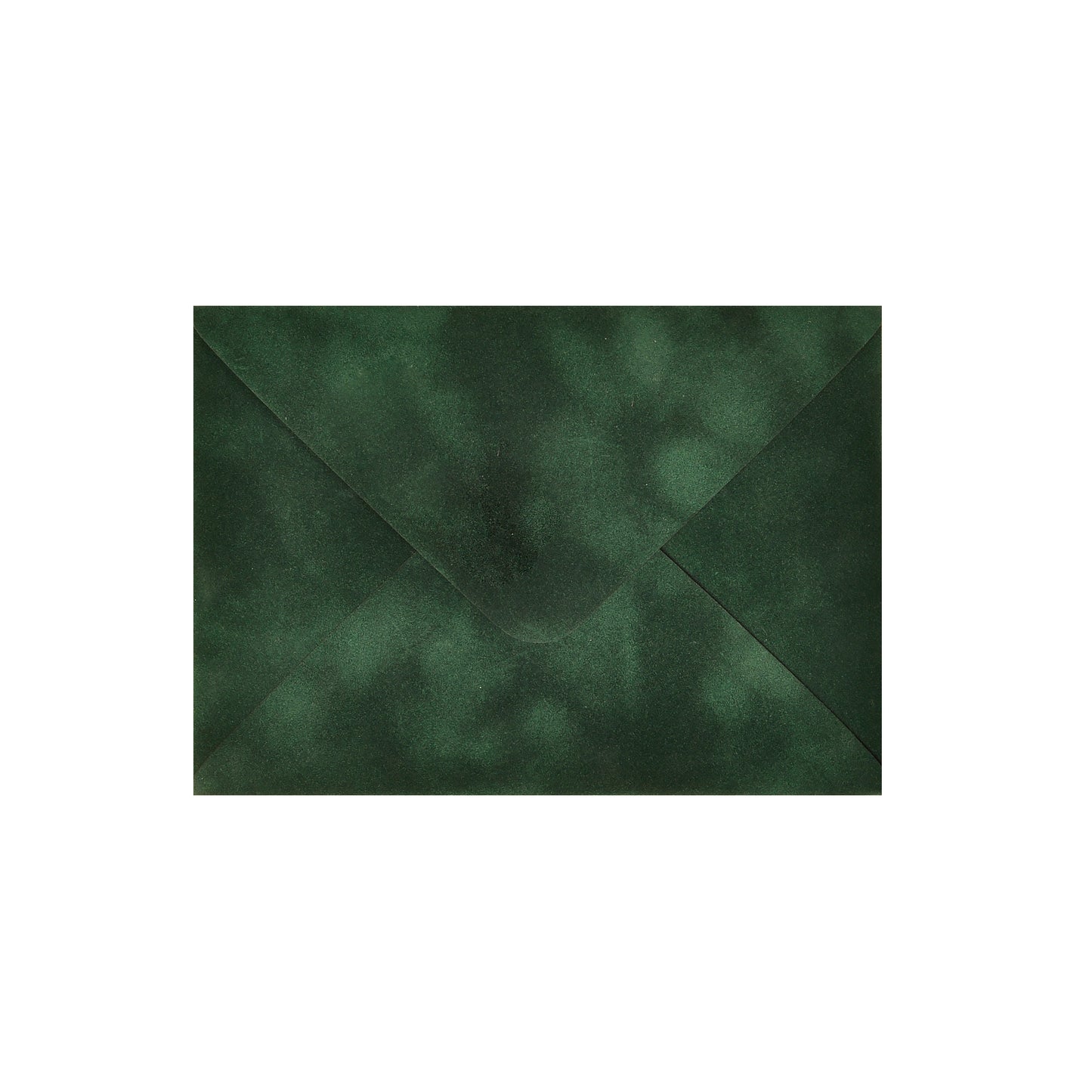 Конверт бархатний (оксамитовий) 10 x 15 см з трикутним клапаном темно-зелений
