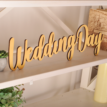 Дерев'яний напис "Wedding Day" W0097