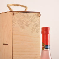 Подарункова дерев'яна коробка для шампанського AL105