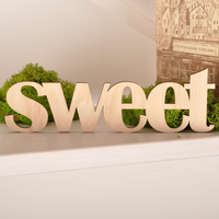 Декоративне слово Sweet з фанери W0075