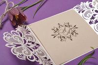 весільне запрошення з крафтового картону, Свадебные приглашения из крафтового картона